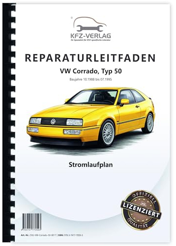 VW Corrado Typ 50 1988-1995 Schaltplan Stromlaufplan Verkabelung Elektrik Pläne Buch Werkstatthandbuch Reparaturhandbuch Reparaturleitfaden KFZ-Verlag
