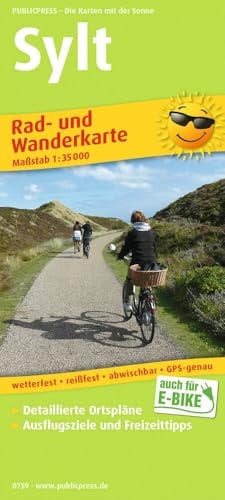 Publicpress Rad- und Wanderkarte Sylt 1:35.000: Rad- und Wanderkarte mit detailierten Ortsplänen, Straßennamen, Ausflugszielen und Freizeittipps, ... 1:35 000 (Rad- und Wanderkarte: RuWK)