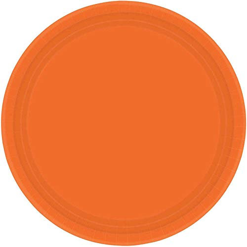 amscan 55015-05 Lot de 8 assiettes en carton Orange 22,8 cm