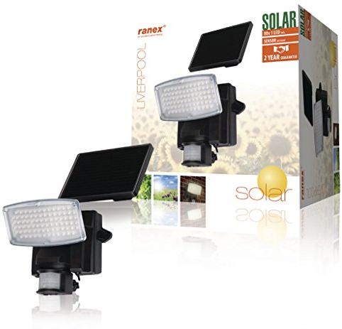 LED Solar-Wandleuchte mit Bewegungssensor [6Watt] / Bewegungserkennung ca. 180° x max. 12 m