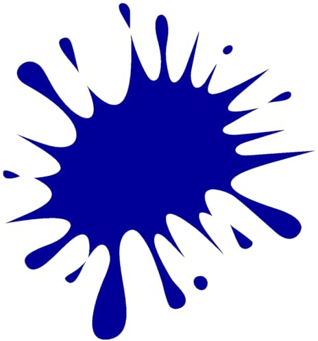 Samunshi® Farbkleckse Aufkleber Klecks Sticker 7,5 x 8cm brillantblau