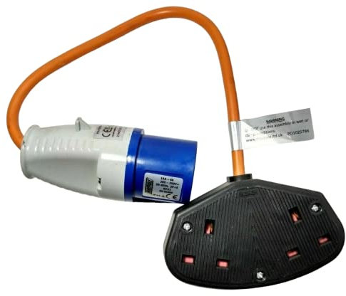 Netagon Caravan Motorhome Camping Adaptor Hook Up Leads Electrical Supply Cable Lead Industrial Mains Power (UK Twin Trailing Socket)