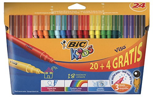 Flamastry Visa pudelko 20 + 4 sztuki