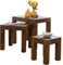 FineBuy 3er Set Satztisch Massivholz Sheesham Wohnzimmertisch Beistelltisch braun Naturholz Couchtisch Echtholz Anstelltisch
