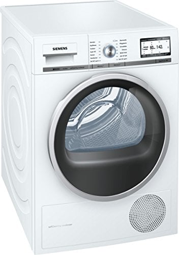 Siemens WT48Y7W3 iQ800 - Asciugatore a pompa di calore, A+++ 8 kg, indicatore di funzionamento residuo