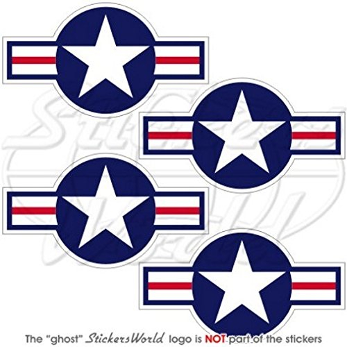 Streitkräfte der Vereinigten Staaten Aircraft Roundels USAF USMC US Navy 7,1 cm (70 mm) Vinyl Sticker, Aufkleber X4