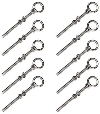 PRIOstahl 642 Augbolzen Ringschraube Ringmutter Edelstahl V4A | M10 x 100-(10 Stück)