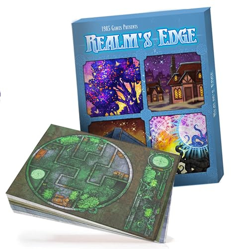 Dungeon Craft Board Game: Realm's Edge Loose Leaf Inside a Custom Box, Water Resistant, Dry Erase by 1985 Games