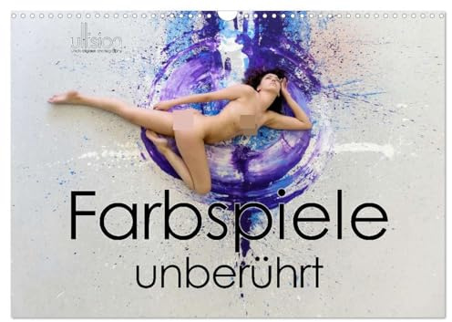 Farbspiele - unberührt (Wandkalender 2026 DIN A3 quer), CALVENDO Monatskalender: Stilvolle Aktfotografie auf Farbe (CALVENDO Erotik)