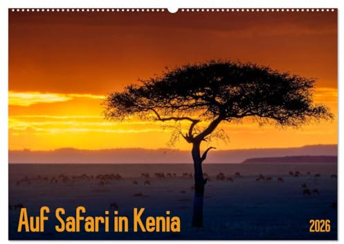 Auf Safari in Kenia 2026 (Wandkalender 2026 DIN A2 quer), CALVENDO Monatskalender: Landschaften und Tiere aus Kenias Süden (CALVENDO Natur)