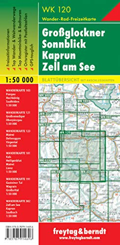 Großglockner - Sonnblick - Kaprun - Zell am See, Wanderkarte 1:50.000: Wandel- en fietskaart 1:50 000 (freytag & berndt Wander-Rad-Freizeitkarten)