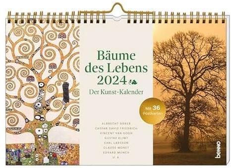 Bäume des Lebens 2024: Der Kunst-Kalender mit 36 Postkarten