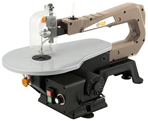 Fartools One Scie à chantourner 120W, table 413x253mm inclinable 45°, vitesse variable 400-1600tr/min, capacité coupe 405x50mm, livrée avec 3 lames