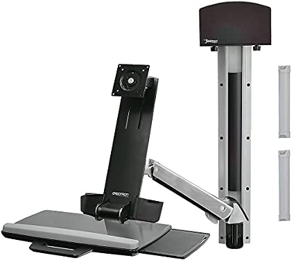 Ergotron StyleView Sit-Stand Combo Arm – Flat panel wall mounts (Aluminium, 75 x 75,100 x 100 mm, -30 – 30 °, 0 – 360 °, Aluminium, Plastic)