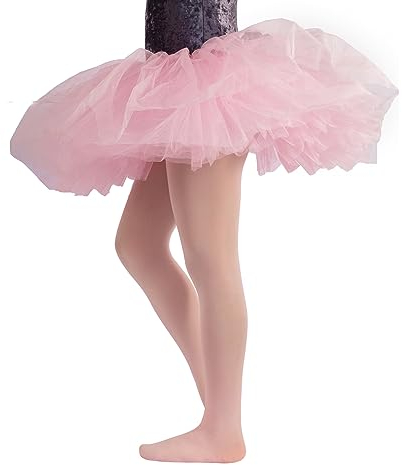 CALZITALY PACK 1/2 Collant Danza Bambina | Calze Ballet Bimba | 40 Den | da 4 a 14 anni | Rosa, Nero, Naturale, Bianco (10 anni, Rosa)