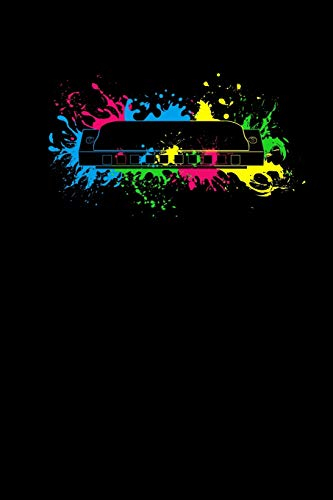 Mundharmonika: A5 Tabulatur Block mit leeren Tabulaturlinien - 120 Seiten Tab Notizbuch perfekt als Notenbuch oder Notenheft, passendes Geschenk für Mundharmoniker Musiker!