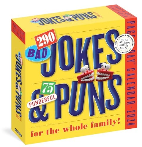 290 Bad Jokes & 75 Punderful Puns for the Whole Family Page-A-Day Calendar 2024: The World's Bestselling Jokes Calendar