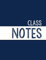 Navy Blue Class Notebook: 100 numbered pages, college-ruled, fillable table of contents for quick note retrieval, colors for each subject (Class Notes, classic colors)