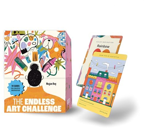 The Endless Art Challenge Card Deck - 90 Creativity Prompt Cards (Overall 25,000 Combinations!) for Never-Ending Art Inspiration (Creative Gifts)