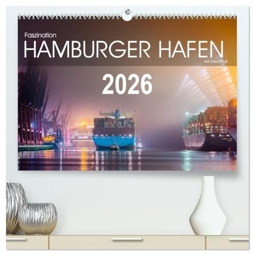 Faszination Hamburger Hafen (hochwertiger Premium Wandkalender 2026 DIN A2 quer), Kunstdruck in Hochglanz: Industrieromantik aus der Hansestadt (CALVENDO Orte)