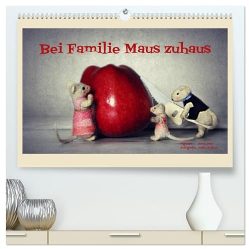 Bei Familie Maus zuhaus (hochwertiger Premium Wandkalender 2026 DIN A2 quer), Kunstdruck in Hochglanz: Eine mäusehafte Bildergeschichte (CALVENDO Hobbys)