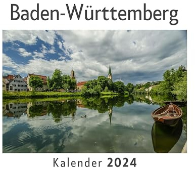 Baden-Württemberg (Wandkalender 2024, Kalender DIN A4 quer, Monatskalender im Querformat mit Kalendarium, Das perfekte Geschenk)