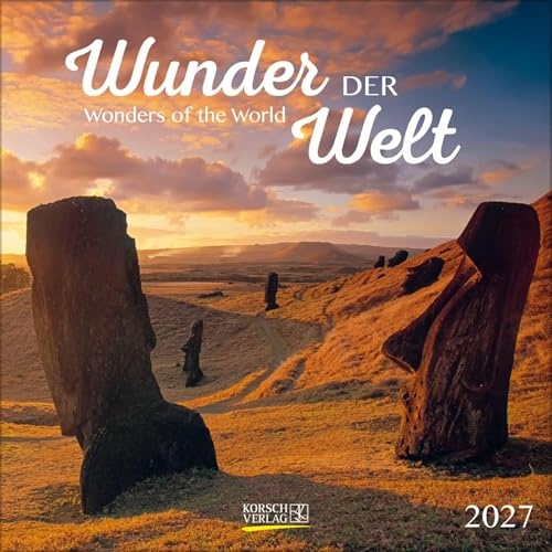 Wunder der Welt 2027: Broschürenkalender mit Ferienterminen. Entdecke die Landschaften der Erde. 30 x 30 cm - Wandkalender