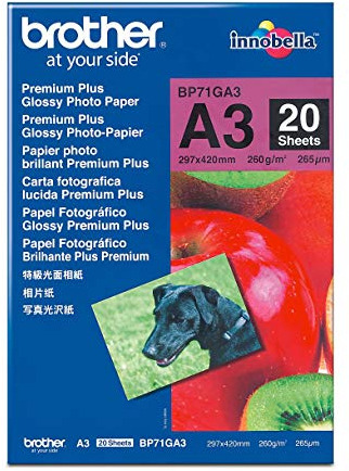 Brother BP71GA3 Fotopapier A3 20BL 260g/qm für MFC-6490CW 6890CDW