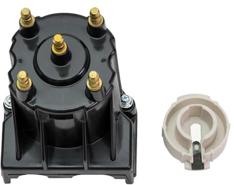 Quicksilver 811635Q2 Distributor Cap and Rotor Kit with Brass Inserts for General Motors 4-Cylinder MerCruiser Engines with Delco EST Ignition Systems