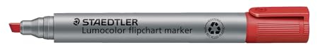 STAEDTLER 356 B-2 Lumocolor Flipchartmarker Keilspitze, 2 oder 5 mm, 10 Stück, rot