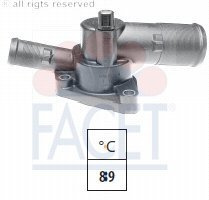FACET Thermostat Kühlmittel Kühlwasserthermostat mit Dichtung Öffnungstemperatur:89°C für RENAULT Clio III Schrägheck (BR0/1, CR0/1) CLIO II (BB0/1/2, CB0/1/2) TWINGO II (CN0) TWINGO I (C06)
