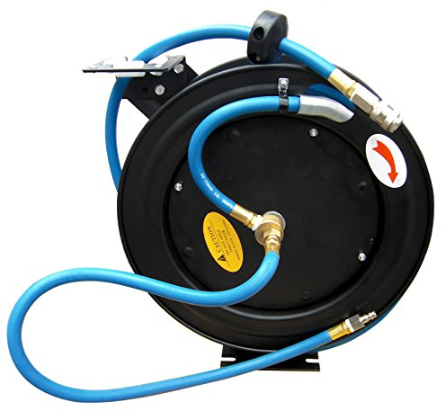Druckluft-schlauch Profi Schlauchaufroller Druckluftschlauch-Aufroller 3/8'' Extra stark, 15 m lang Ø17 mm