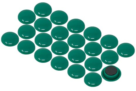 Small Green Planning Office Magnets for Fridge, Whiteboard, Noticeboard, Filing Cabinet - Pack of 240