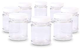 HOME EQUIPEMENT Pot de yaourt en verre avec couvercle à visser, x8 80155 pour Yaourtière