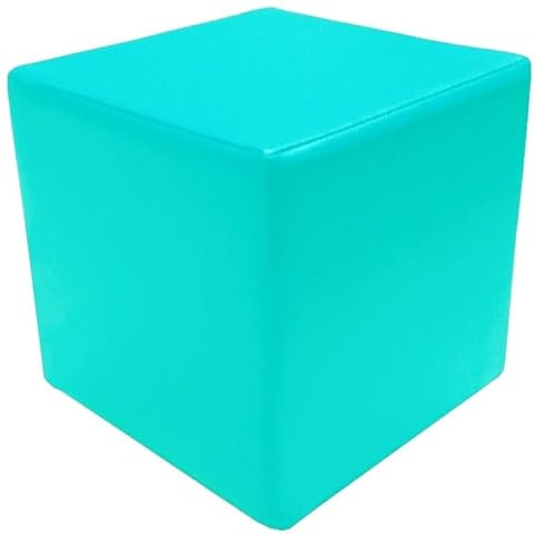 Schaumstoff Würfel Türkis Mint Petrol mit hochwertigem Kunstlederbezug und Qualitätsschaumstoff 40 x 40 x 40 cm. Sitzhocker, Sitzwürfel, Schaumstoffwürfel, Lagerungswürfel. (Türkis)