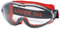 UVEX Ultrasonic Vollsichtschutzbrille - Supravision Excellence - Transparent/Schwarz-Rot