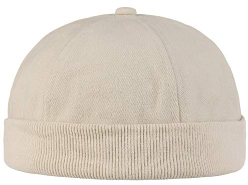Lipodo Cotton Dockercap Herren - Mütze aus 100% Baumwolle - Docker in Einheitsgröße (54-61 cm) - Cap mit Klettverschluss - Hafenmütze ganzjährig tragbar beige One Size