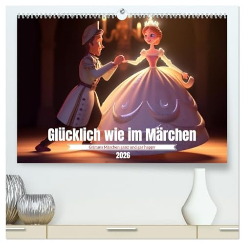 Glücklich wie im Märchen (hochwertiger Premium Wandkalender 2026 DIN A2 quer), Kunstdruck in Hochglanz: Warum soll das Happy End immer am Schluss sein? (CALVENDO Spass)