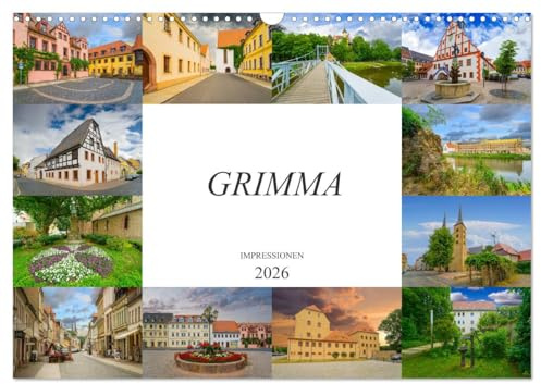 Grimma Impressionen (Wandkalender 2026 DIN A3 quer), CALVENDO Monatskalender: Die Stadt an der Mulde, Grimma (CALVENDO Orte)