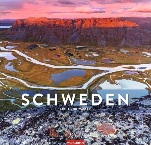 Schweden Kalender 2027 - Licht und Wasser: Reise-Kalender mit 12 atemberaubenden Fotografien schwedischer Landschaften. Romantischer Wandkalender 2027 zum Aufhängen. 48 x 46 cm.