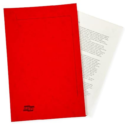 Exacompta - Ref 4828Z - Europa - Square Cut Folder, Pack of 50, 265gsm Genuine Premium Pressboard, 240 x 30mm, Suitable for A4 Documents, FSC Certified - Red