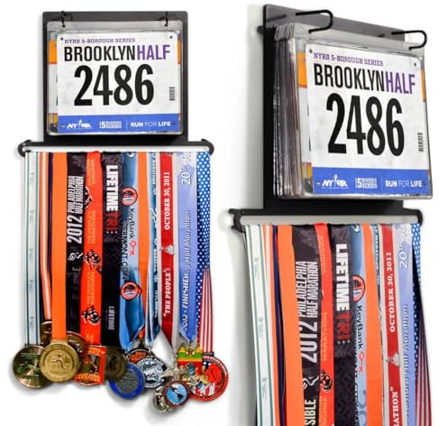 Gone For a Run BibFOLIO+ Race Bib & Medal Display Holds 24 Medals 100 Bibs
