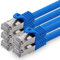 5,0 m - bleu - lot de 5 câbles réseau CAT.7 câble patch SFTP PIMF LSZH câble Gigabit Lan 10Gb s câble brut cat7 avec connecteur RJ45 Cat6a compatible avec CAT5 CAT6 cat7 cat8