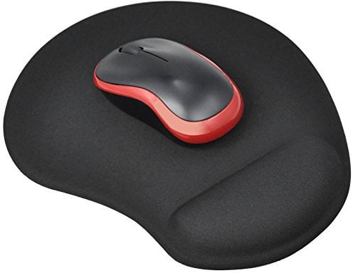 TRIXES Black Mouse Pad/Mat ‘Small’ with Comfort Cushion Support