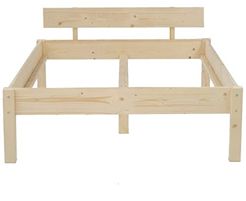 TUGA - Holztech Naturprodukt MASSIVHOLZBETT DAYBETT MASSIV Holz Bett HOLZBETT FSC 300Kg 90 x 200cm unbehandelt EXTRA HÖHE 48cm