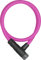 ABUS Kabelschloss Primo 5412K/85/12 - Fahrraschloss aus 12 mm starkem Stahlkabel Sicherheitslevel 3-85 cm - Pink