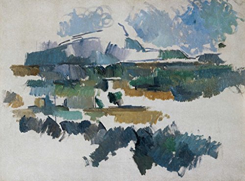 Kunstdruck/Poster: Paul Cézanne Der Berg Sainte-Victoire Aussicht von Lauves - hochwertiger Druck, Bild, Kunstposter, 100x75 cm