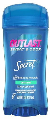 2x SECRET OUTLAST - Clear Gel (UNSCENTED) 2x76g Deodorant - 48h Schutz! aus USA