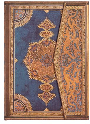 Safavid Indigo (Safavid Binding Art) Midi Lined Hardcover Journal: Hardcover mit Klappumschlag