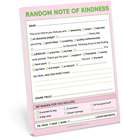 Knock Knock Random Note of Kindness Nifty Note